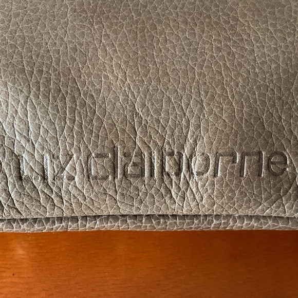 Liz Claiborne Taupe/Brown Leather Wallet Bag Clutch Purse Insert Organizer - Picture 4 of 16